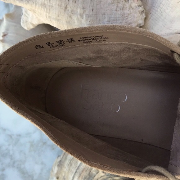 Franco Sarto Tan Suede Lace Up Ankle Boots Size 6.5 - Picture 12 of 15